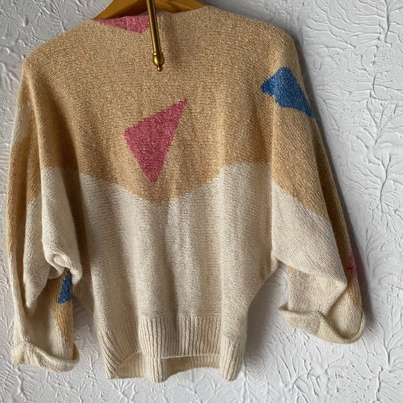French Connection Geometric Wool Sweater - M - Picture 2 of 3